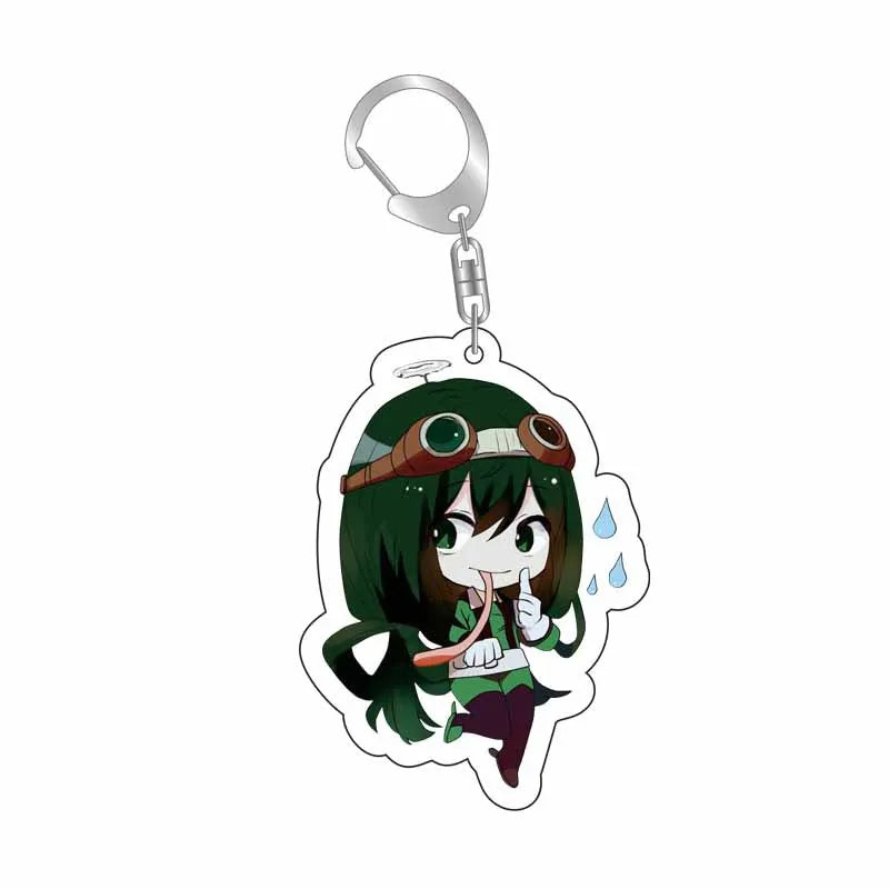 8pcs/set Anime Keychains My Hero Academy Acrylic Keychain Izuku Bakugo Katsuki Pendant Accessories Cute Cartoon Gifts wholesale