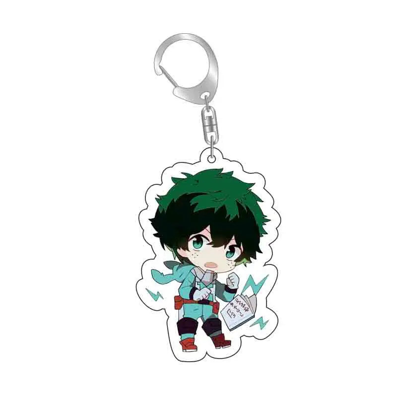 8pcs/set Anime Keychains My Hero Academy Acrylic Keychain Izuku Bakugo Katsuki Pendant Accessories Cute Cartoon Gifts wholesale