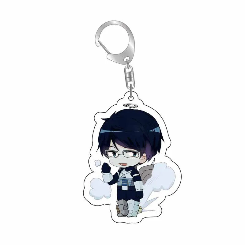 8pcs/set Anime Keychains My Hero Academy Acrylic Keychain Izuku Bakugo Katsuki Pendant Accessories Cute Cartoon Gifts wholesale