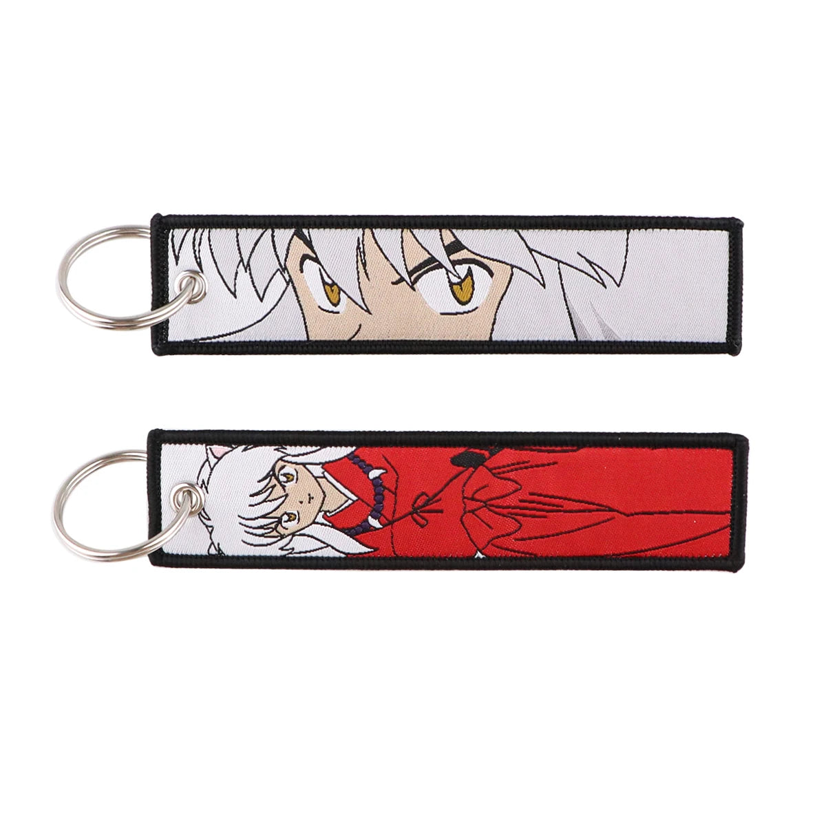Popular Anime Key Tag Cool Embroidery Keychains Motorcycles Chibi Characters Keychains Adorn Key Ring Accessories Fans Gifts 1pc