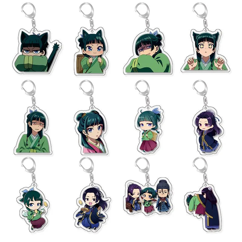 Anime Keychain The Apothecary Diaries Acrylic Cute Maomao Figure Keychain Keyring for Bag Backpack Accessories Gift