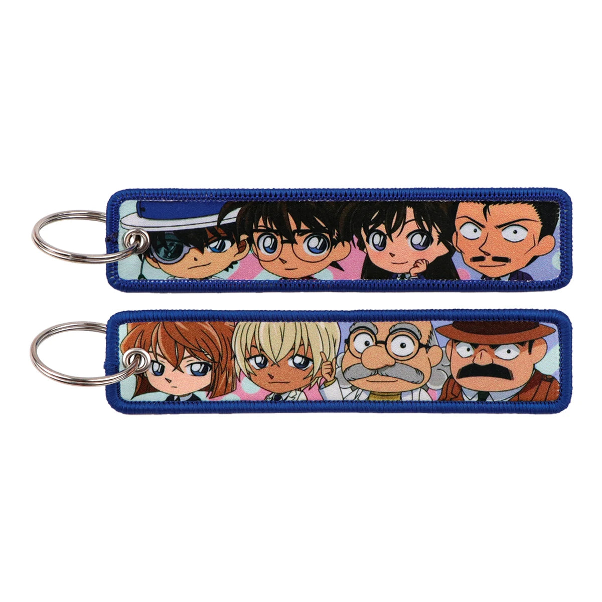 Popular Anime Key Tag Cool Embroidery Keychains Motorcycles Chibi Characters Keychains Adorn Key Ring Accessories Fans Gifts 1pc