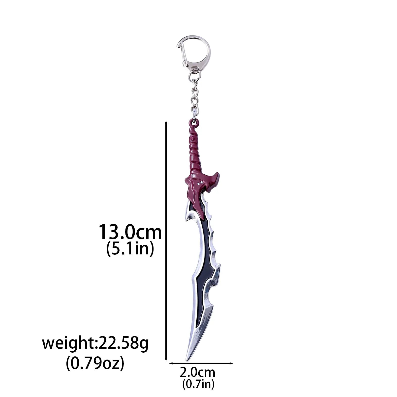 Game Solo Leveling Keychain Strongest Hunter Cheng Xiaoyu Knight Killer Fangs Baruka Metal Weapon Model Collection Value Gift