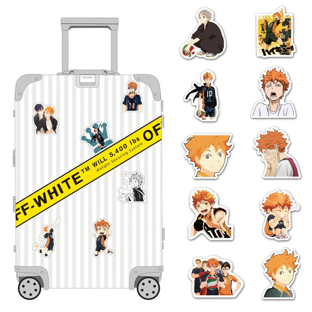 52Pcs Haikyuu Graffiti Stickers Volleyball Japanese Anime For Suitcase Laptop Luggage Motorcycle Phone Skateboard Car