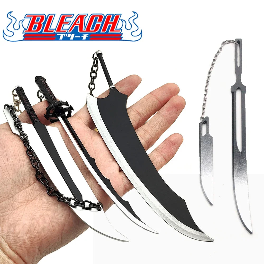 Anime BLEACH: Thousand-Year Blood War Keychains Kurosaki Ichigo Zangetsu Weapon Pendant Keyring Key Chain For Men Cool Jewelry