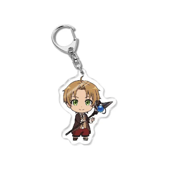 Mushoku Tensei Jobless Reincarnation Acrylic Keychain Lovely Bag Charm Pendant Gift Fun Key Chain Creative Friend Kingring Cute