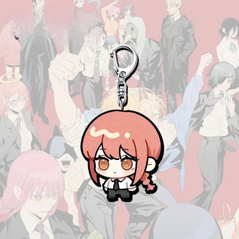 Makima Pendant Denji Chainsaw Man Acg  Aki Hayakawa Anime Kawaii Accessories Q Version School Bag Decor Keyring Birthday Gift