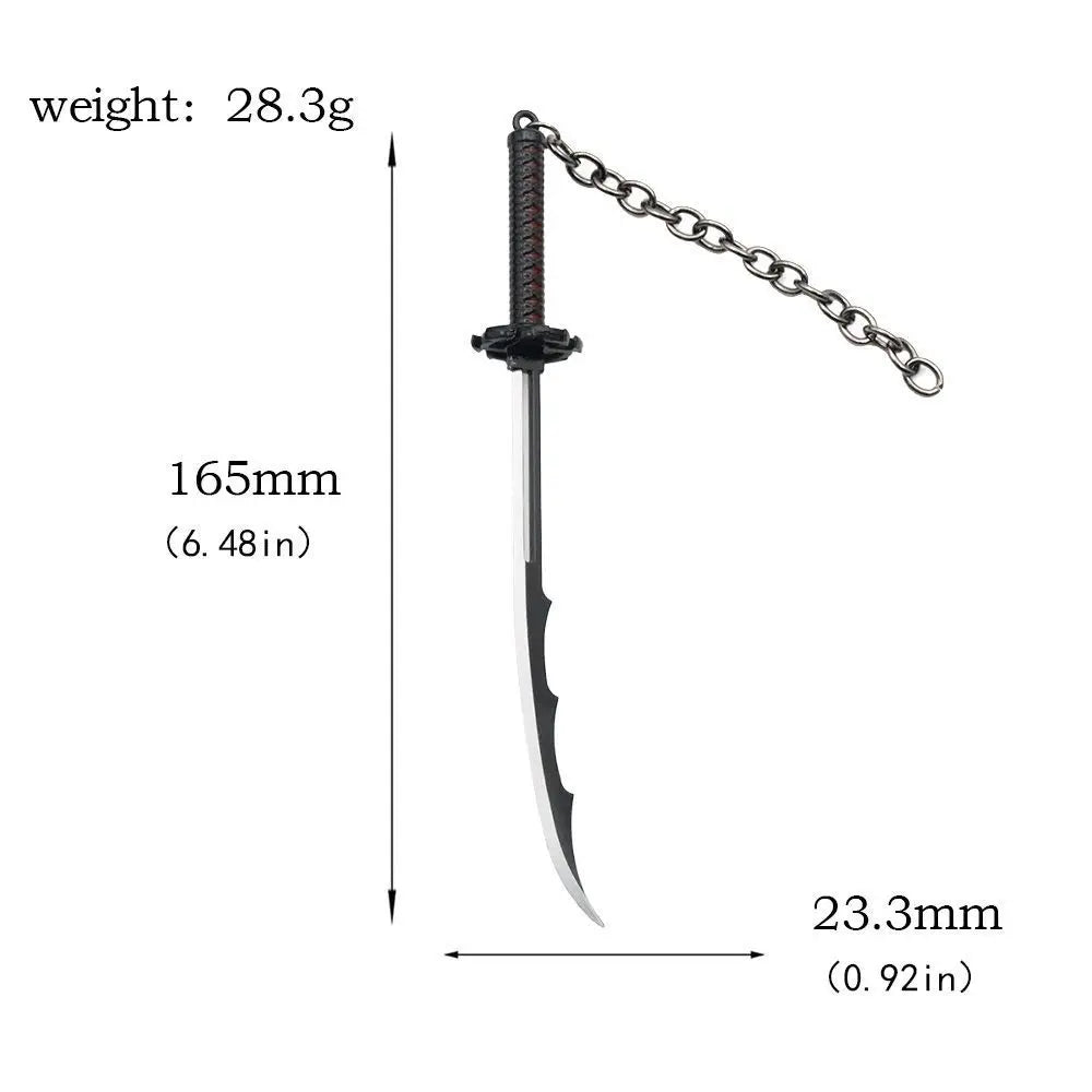 Anime BLEACH: Thousand-Year Blood War Keychains Kurosaki Ichigo Zangetsu Weapon Pendant Keyring Key Chain For Men Cool Jewelry