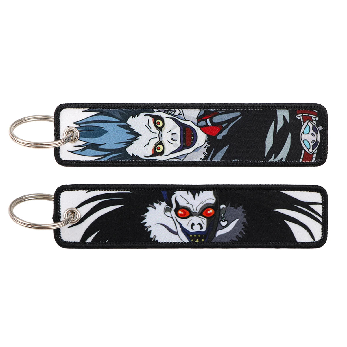 Popular Anime Key Tag Cool Embroidery Keychains Motorcycles Chibi Characters Keychains Adorn Key Ring Accessories Fans Gifts 1pc