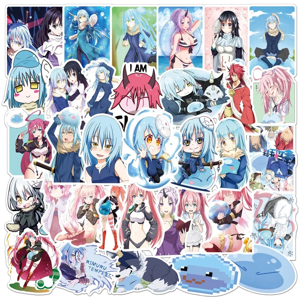 50PCS That Time I Got Reincarnated As A Slime Cool Japanese Anime Stickers for Kids Teens Adults Fans Decor