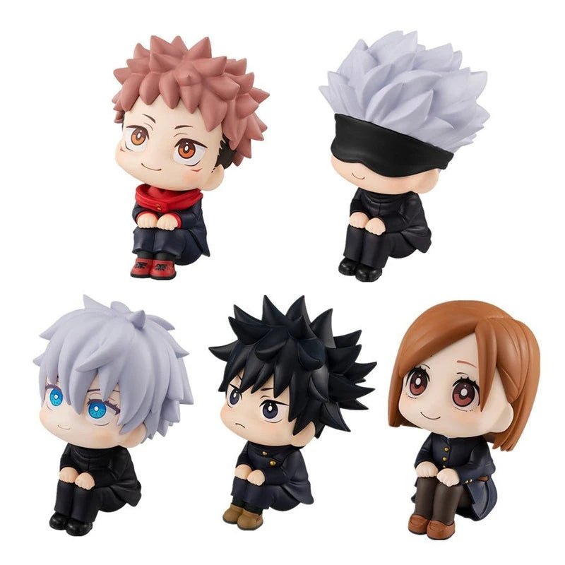 Cute Anime Jujutsu Kaisen Figure Itadori Yuji Gojo Satori Fushiguro Megumi Kugisaki Kawaii Toy Car Decoration PVC Model Gift
