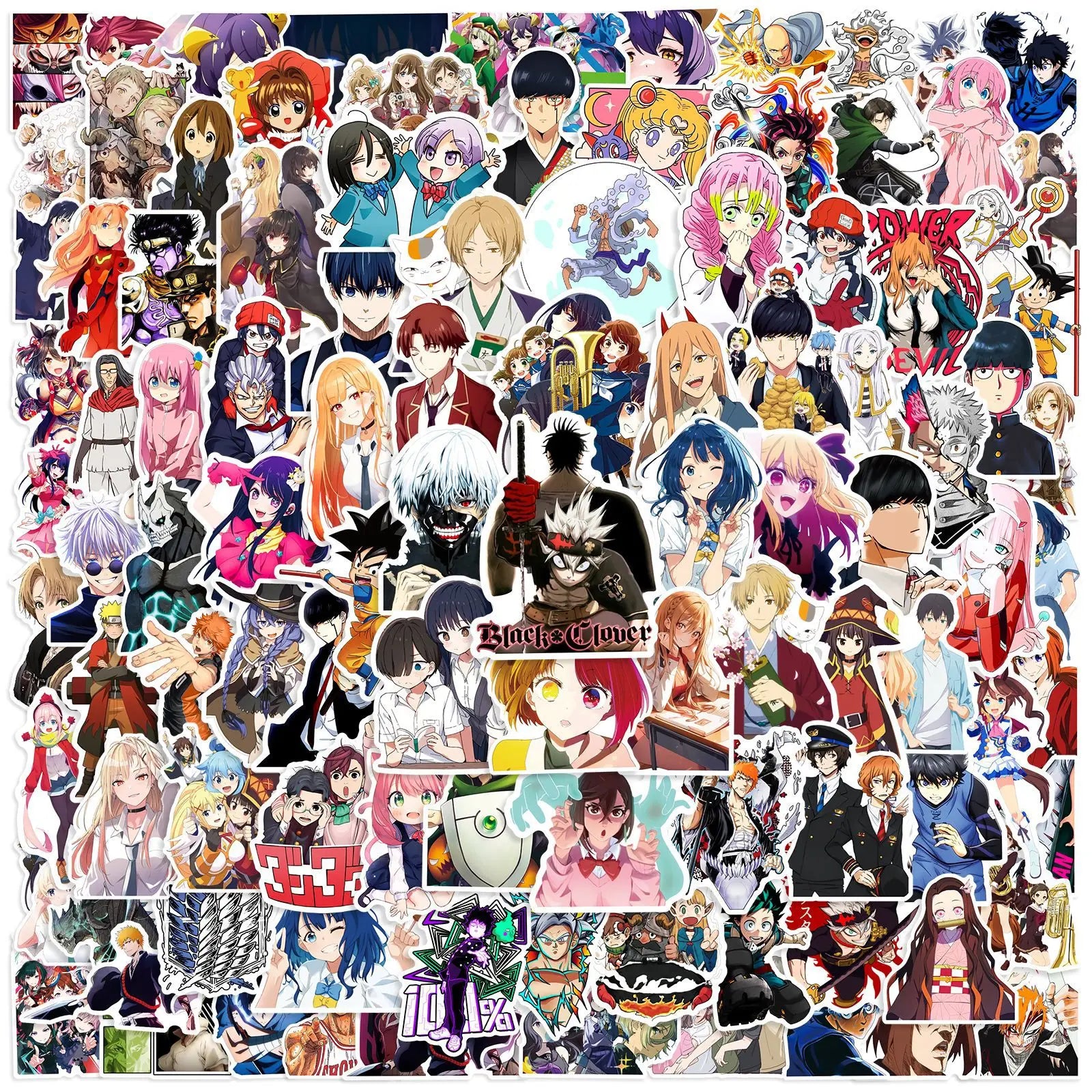 100Pcs Cartoon Japanese Manga Mixed Graffiti Stickers Notebook Phone Luggage Car Electric Car Stickers