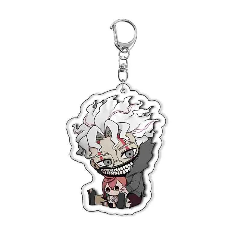 6pcs/set Anime DAN DA DAN Keychain Man Key Chain for Accessories Cute Bag Pendant Key Ring Acrylic Cartoon for Friends wholesale
