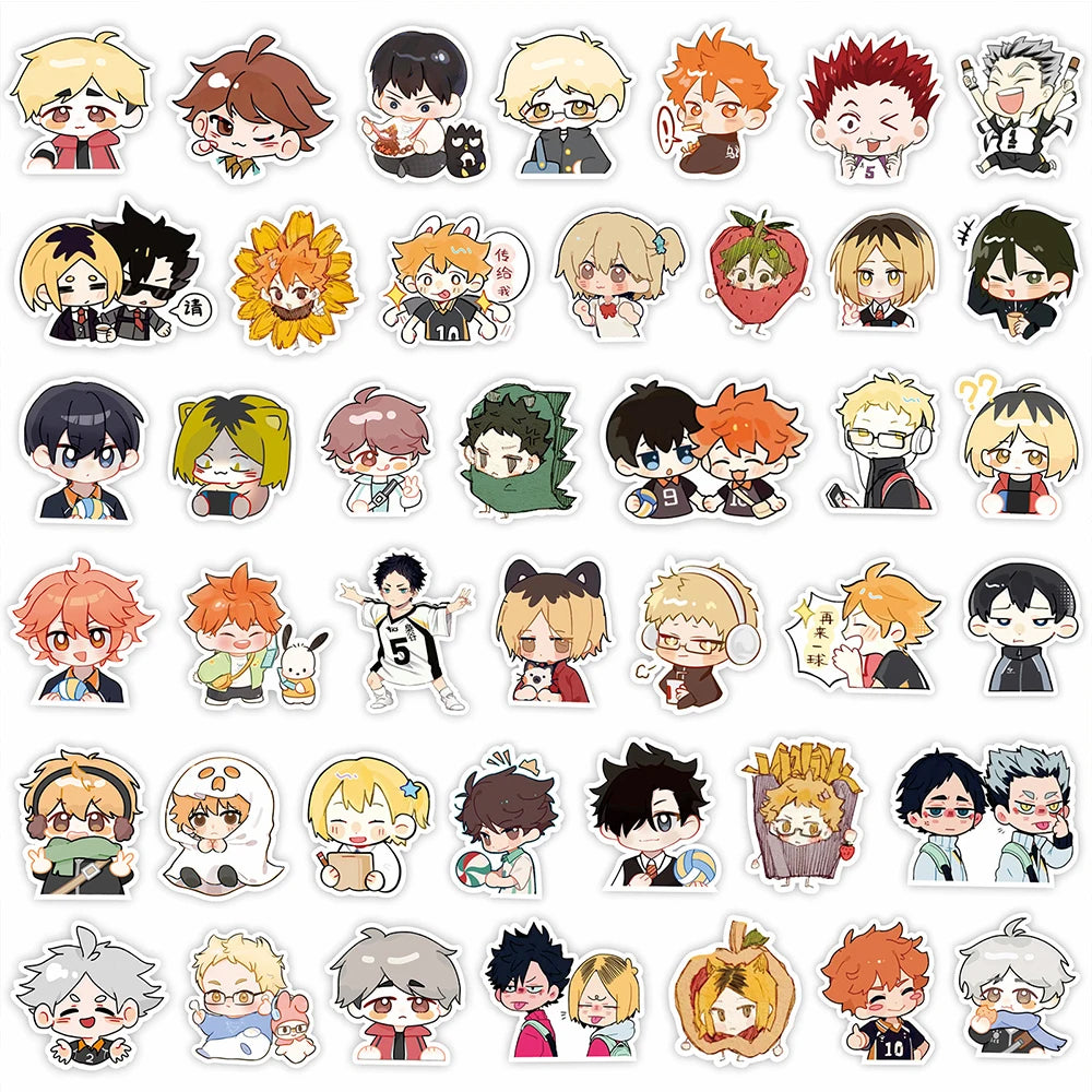 75pcs Japanese Anime Haikyuu!! Graffiti Stickers Volleyball Decal For Suitcase Laptop Motorcycle Skateboard Cute Cartoon Sticker