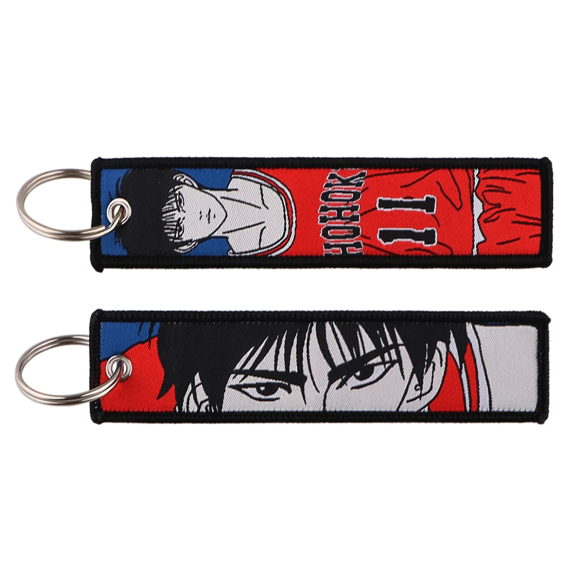 Popular Anime Key Tag Cool Embroidery Keychains Motorcycles Chibi Characters Keychains Adorn Key Ring Accessories Fans Gifts 1pc