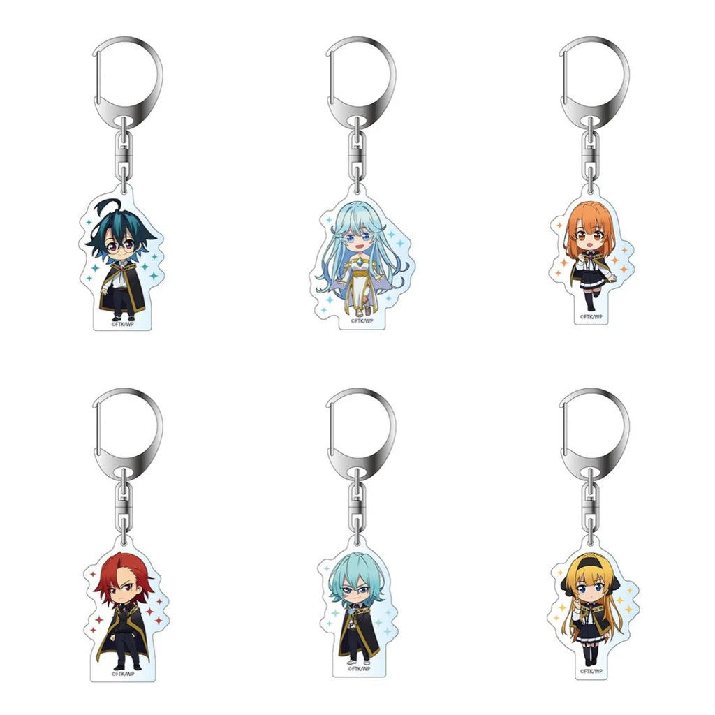Q Version Anime Tsue to Tsurugi no Wistoria Wand and Sword Cosplay Acrylic Kawaii Keychain Bag Pendant Fans Gift