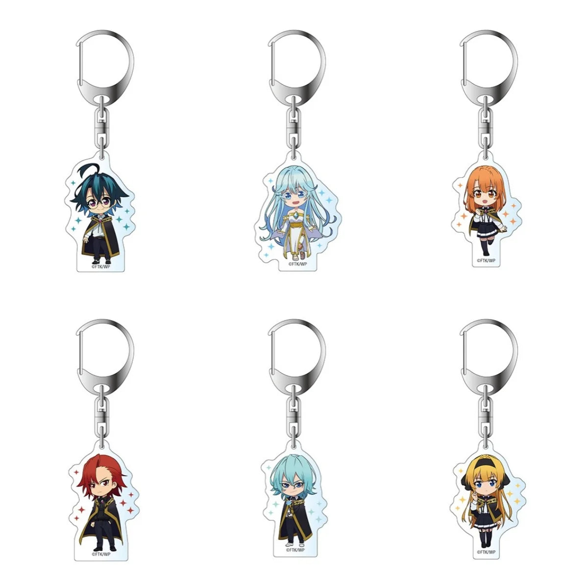 Q Version Anime Tsue to Tsurugi no Wistoria Wand and Sword Cosplay Acrylic Kawaii Keychain Bag Pendant Fans Gift