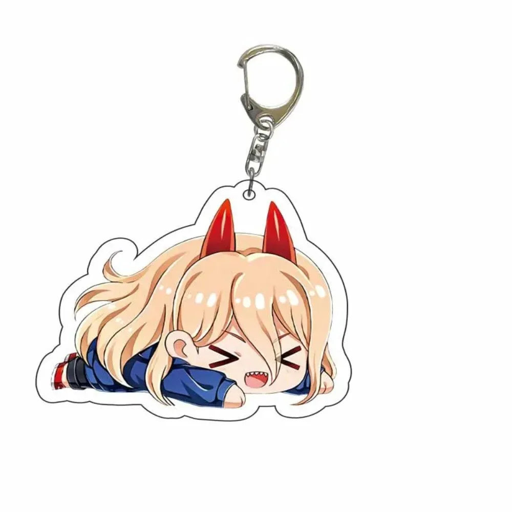 Diy Custom Chainsaw Man Denji Acrylic Keychain Cute Cartoons Q Version Trend Jewelry Backpack Pendant Accessories Friend's Gifts