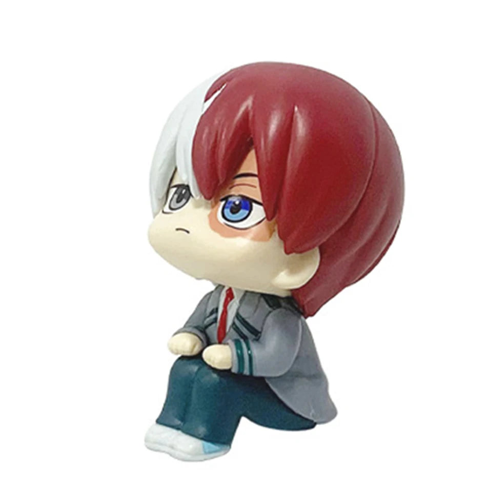 Q-version Anime Figure  Pvc Bakugou Katsuki Midoriya Izuku Todoroki Shoto Action Figures Anime Gift Collection Series Model Toy