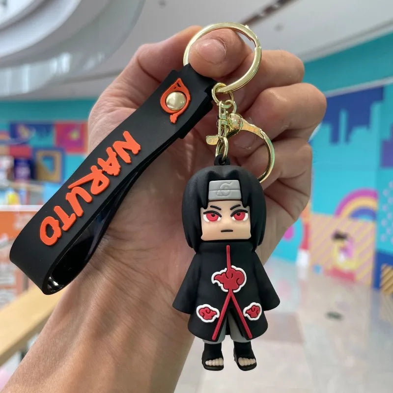 Naruto cartoon keychain Hatake Kakashi character keychain cartoon pendant bag car key decorations gifts for fans.