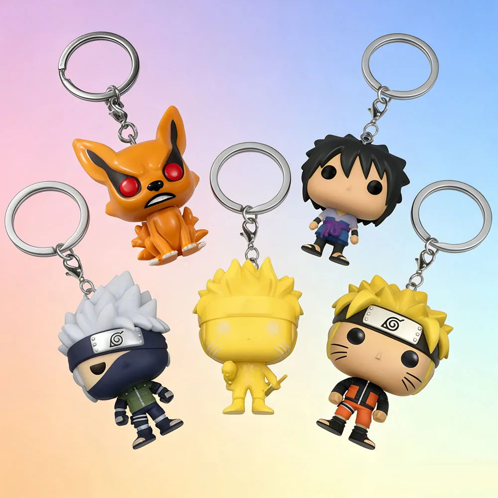Kurama Sasuke Wakaki Boruto SIX PATH KAKASHI Vinyl Figures Keychain Toys Pocket Pop Keyring Car Bag Toy