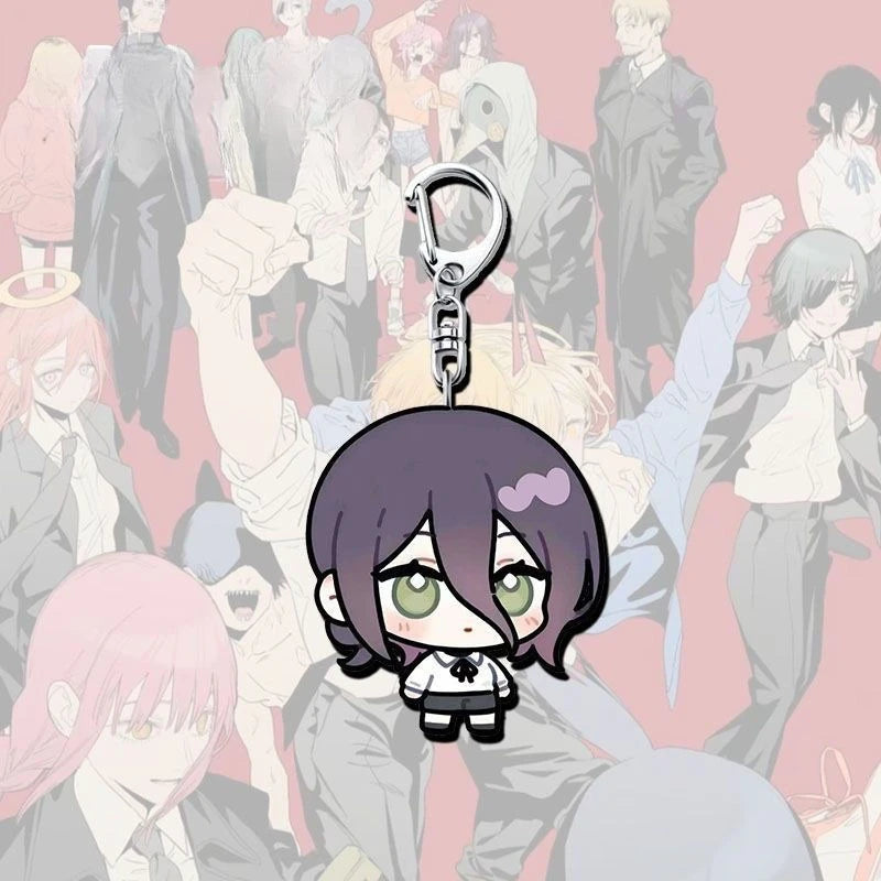 Makima Pendant Denji Chainsaw Man Acg  Aki Hayakawa Anime Kawaii Accessories Q Version School Bag Decor Keyring Birthday Gift