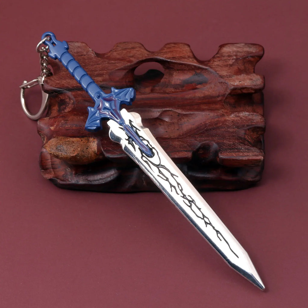 Game Solo Leveling Keychain Strongest Hunter Cheng Xiaoyu Knight Killer Fangs Baruka Metal Weapon Model Collection Value Gift