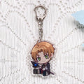 1/11PCS Anime Characters Mushoku Tensei Acrylic Keychain Accessories Cartoon Keyrings Friends Gifts Bag Charms Backpack Pendant