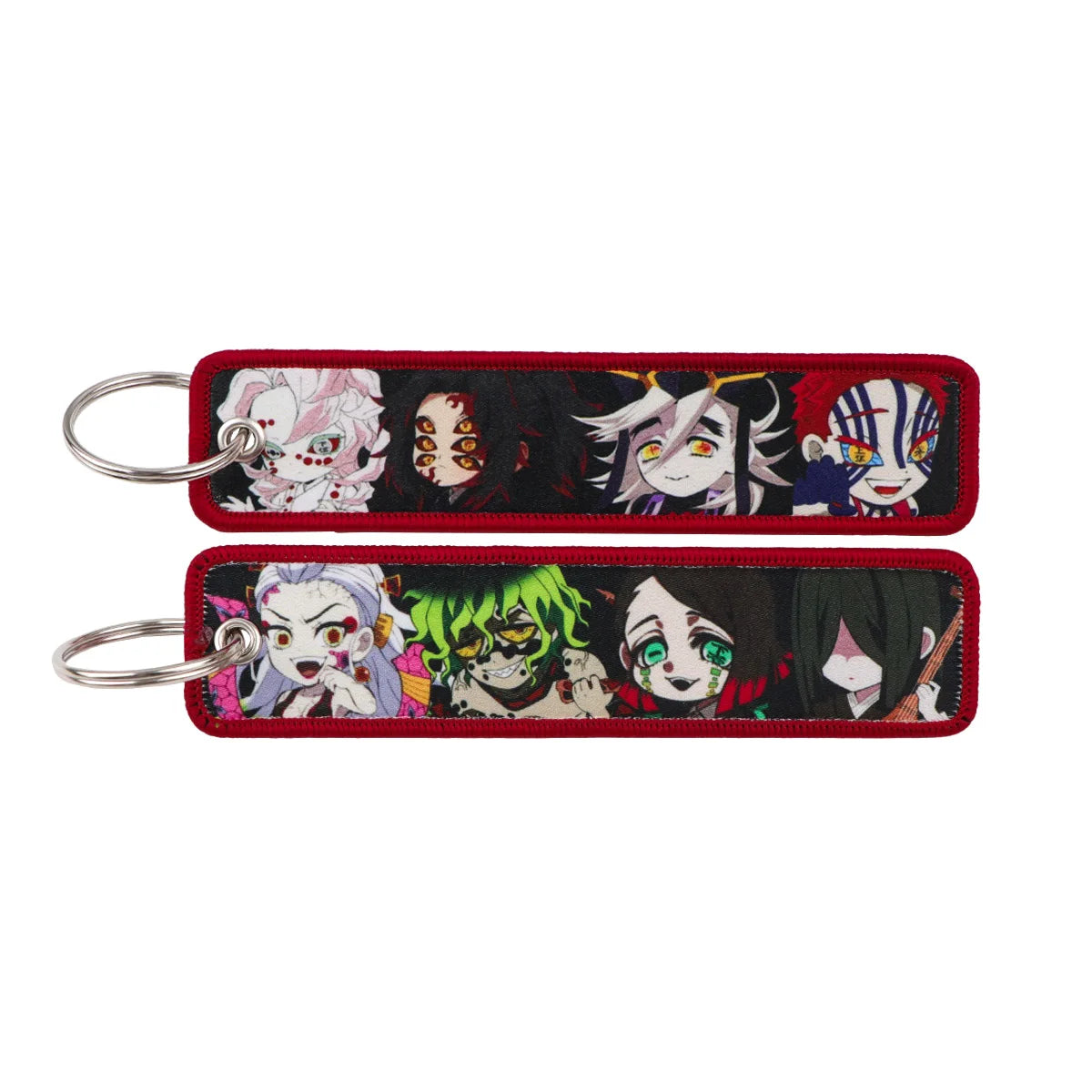 Popular Anime Key Tag Cool Embroidery Keychains Motorcycles Chibi Characters Keychains Adorn Key Ring Accessories Fans Gifts 1pc