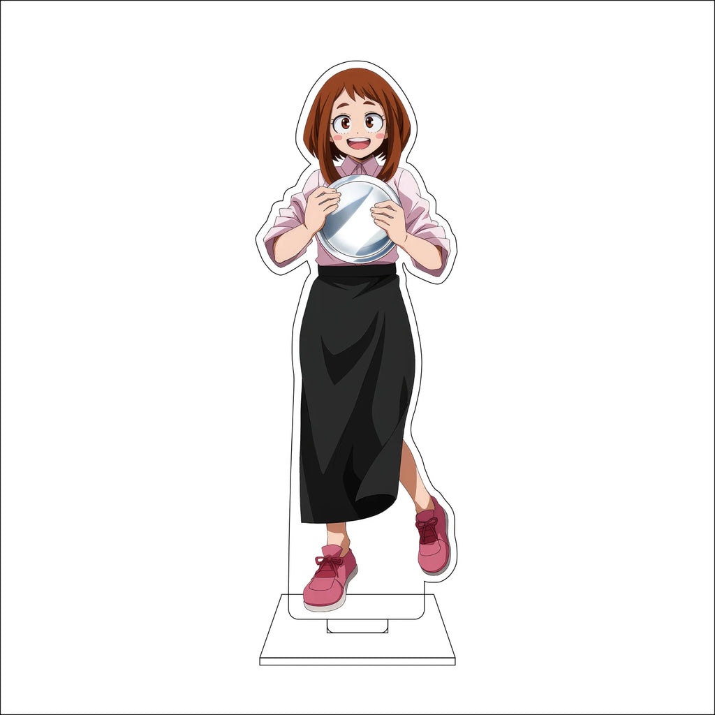 16CM Anime My Hero Academia‌ Cosplay Acrylic Figure Stand OCHACO URARAKA Todoroki Shoto Midoriya Izuku Ornaments Gift