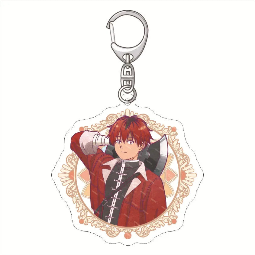 Anime Frieren At The Funeral Keychains Cartoon Figure Himmel Key Chain Ring Pendant Jewelry Fans Gift Cosplay Bag Accessories
