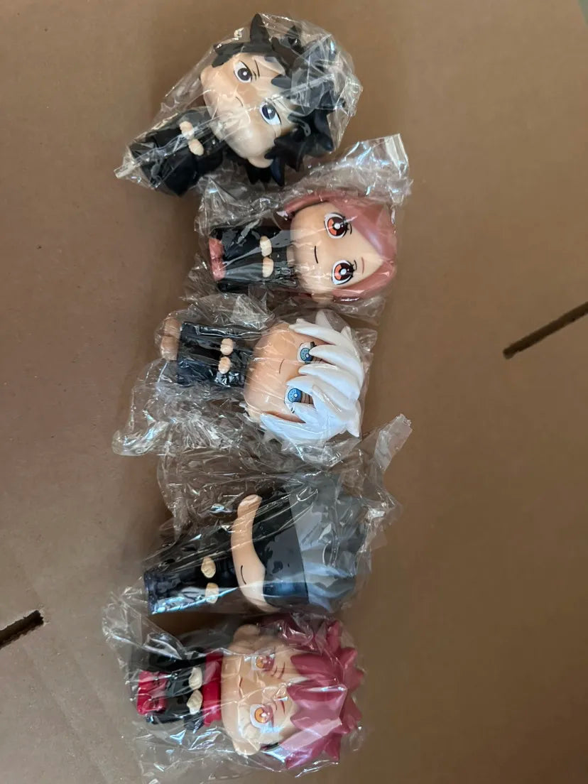 Cute Anime Jujutsu Kaisen Figure Itadori Yuji Gojo Satori Fushiguro Megumi Kugisaki Kawaii Toy Car Decoration PVC Model Gift