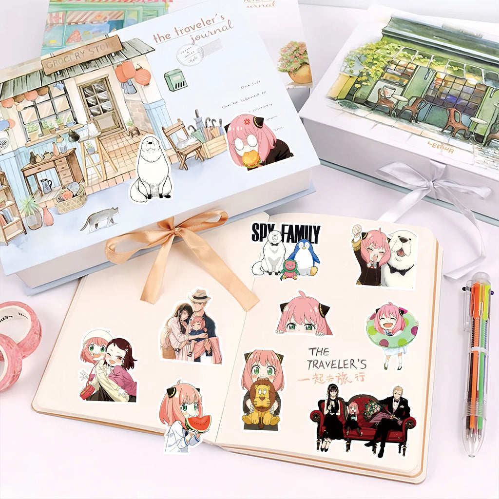 82PCS Spy X Family Stickers Graffiti Stickers DIY Diary Phone Case Handmade Scrapbook Aesthetic Stickers
