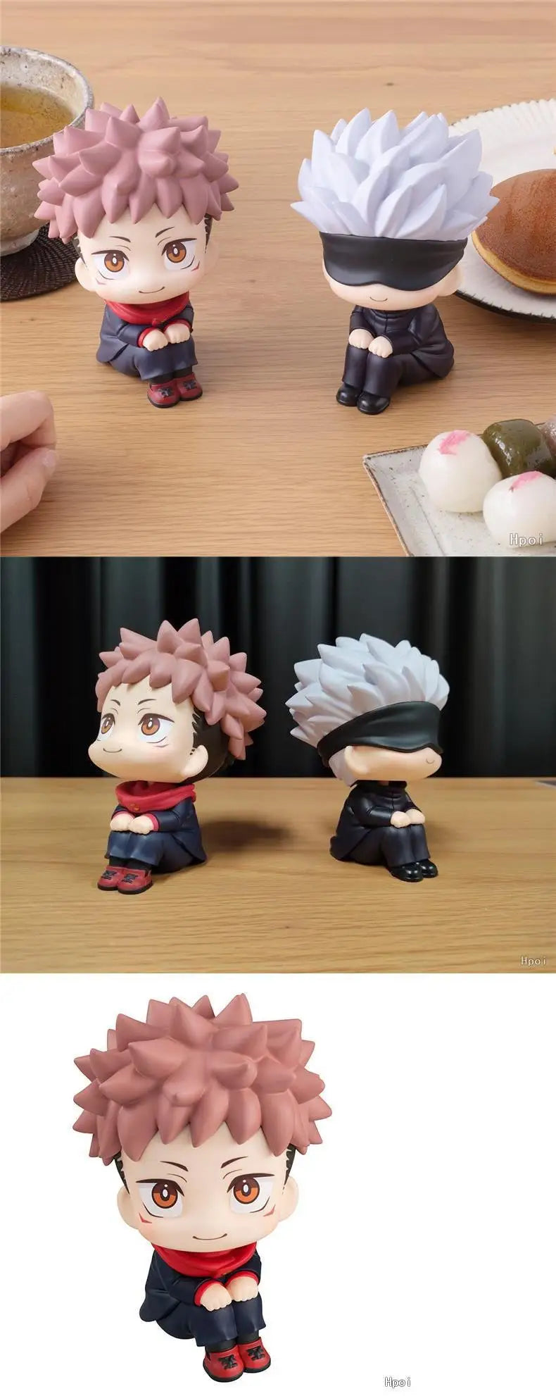 Cute Anime Jujutsu Kaisen Figure Itadori Yuji Gojo Satori Fushiguro Megumi Kugisaki Kawaii Toy Car Decoration PVC Model Gift
