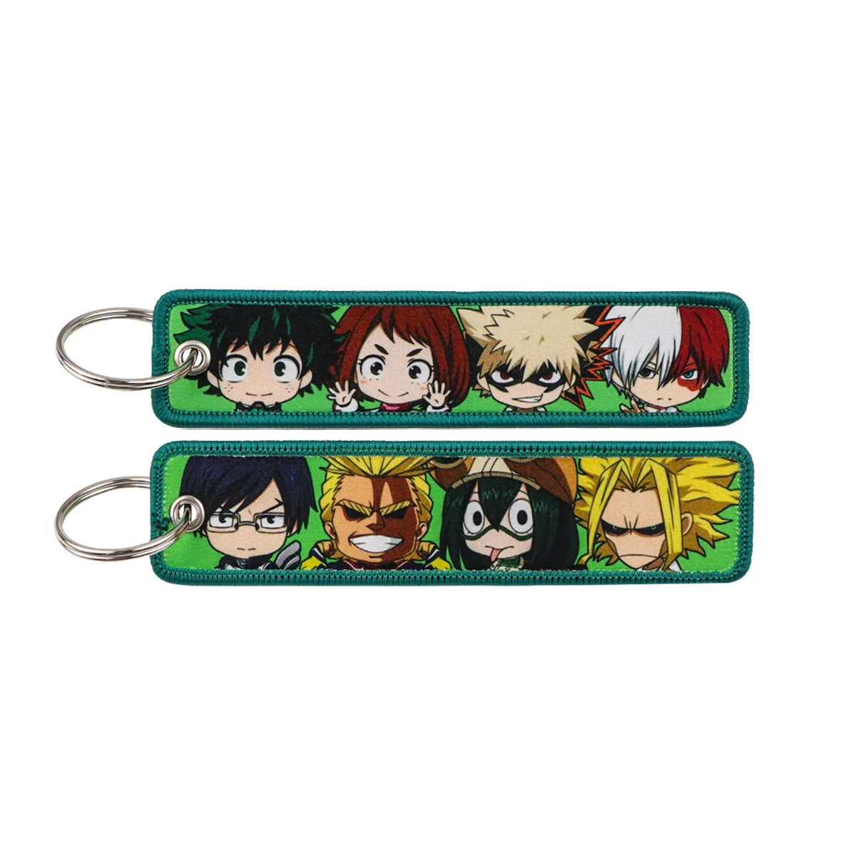Popular Anime Key Tag Cool Embroidery Keychains Motorcycles Chibi Characters Keychains Adorn Key Ring Accessories Fans Gifts 1pc