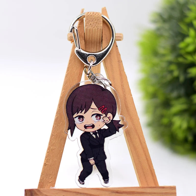 New Anime Chainsaw Man Keychain Double-sided Acrylic Cartoon Keychain Pendant Anime Accessories Key Ring Hot Pendant Accessories