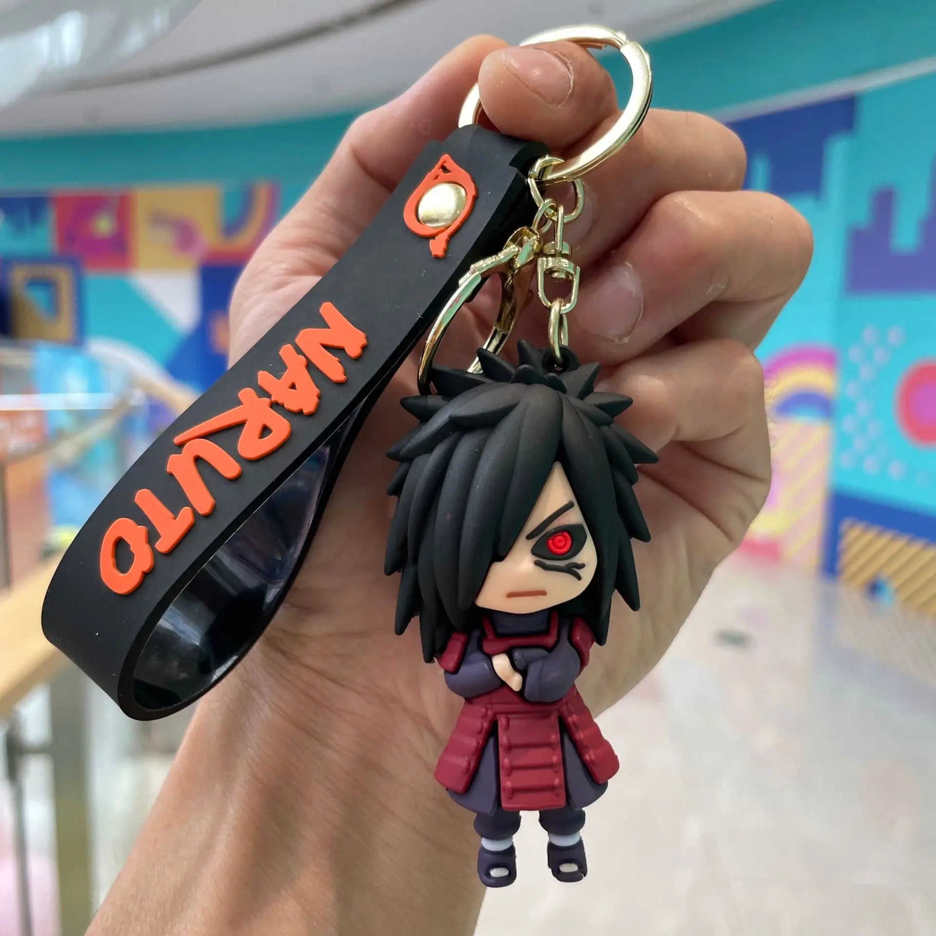 Naruto cartoon keychain Hatake Kakashi character keychain cartoon pendant bag car key decorations gifts for fans.