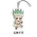 Anime Dr.Stone Acrylic Keychain Model Cosplay Charm Characters Senku Tsukasa Taiju Kuromu Ornament Accessories Goods Collection