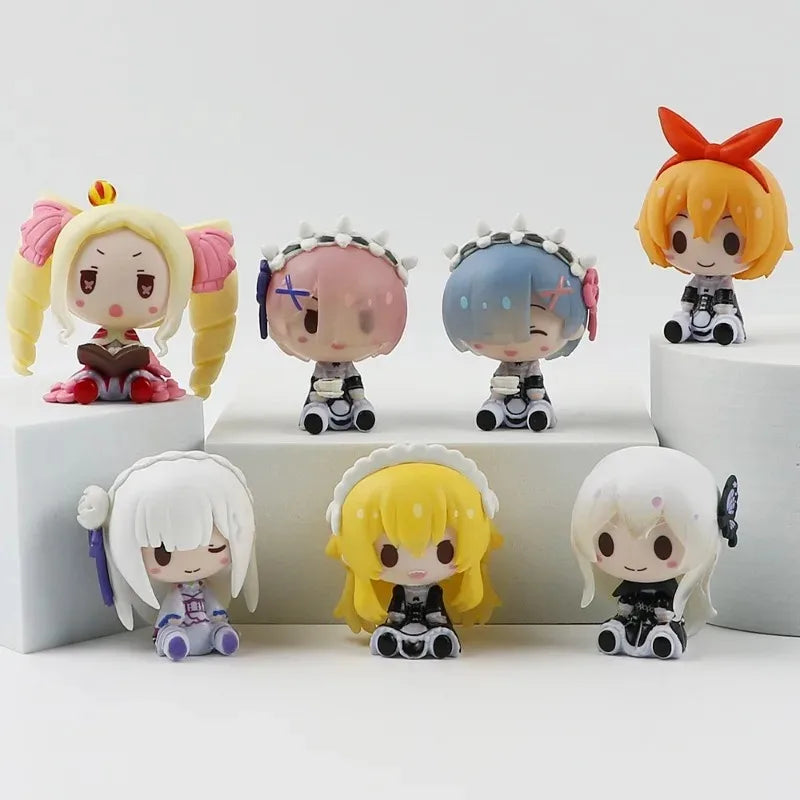 Anime Re Zero Rem Figure Cute Mini Statue Kawaii Beatrice Ram Figurine Table Decor House Decoration Ornament Desk Accessories