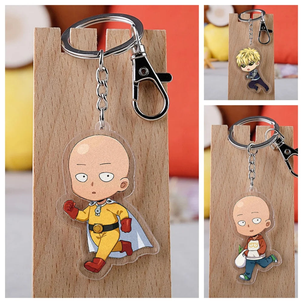 6CM Anime One Punch Men Acrylic Keychain Model Cosplay Charm Characters Ornament Accessories Goods Collection Gifts