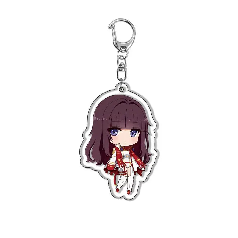 Anime The Eminence In Shadow Keychain Cute Figure Cid Kageno Alpha Beta Gamma Delta Pendant KeyRing Bag Accessories Jewelry Gift