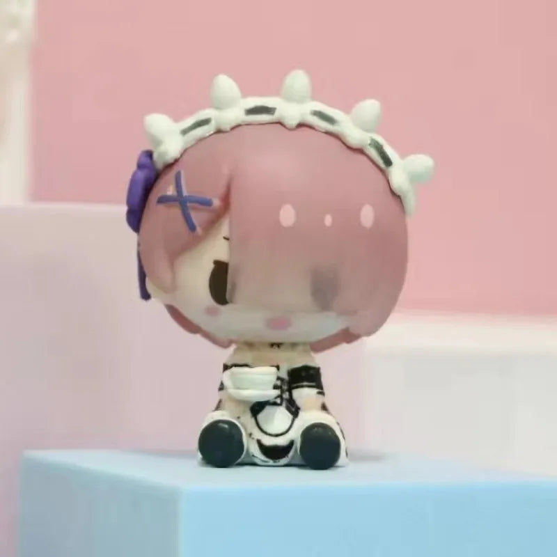 Cartoon Emilia Ram Figure Cute Re Zero Rem Figurines Starting Life in Another World Sculpture Japanese Anime Figure Home Decor