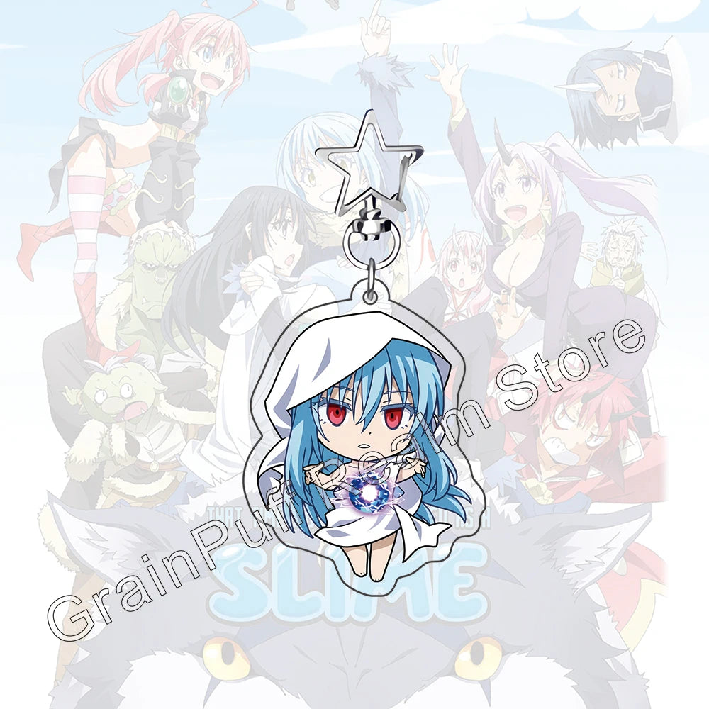 Anime That Time I Got Reincarnated as a Slime Keychain Rimuru Tempest Acrylic Key Ring Cute Chibi Pendant Bag Charm Gift
