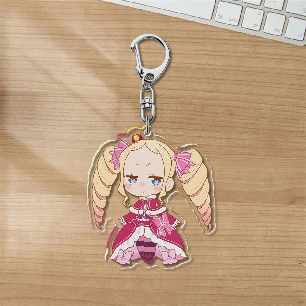 Charm Anime Re:ZERO -Starting Life in Another World Acrylic 6CM Keychain Model Cosplay Characters Ornament Accessories Good Gift
