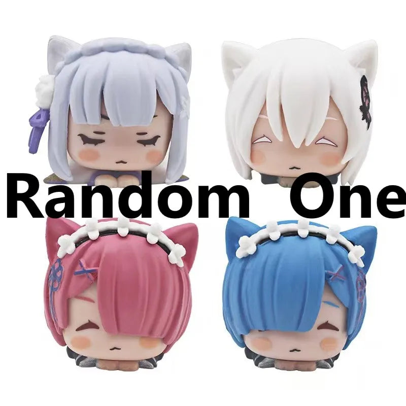 Anime Re Zero kawaii Rem Figure Ram PVC Model Emilia Figurine Echidna Hobbies Toys Desktop Ornament for Birthday Gift