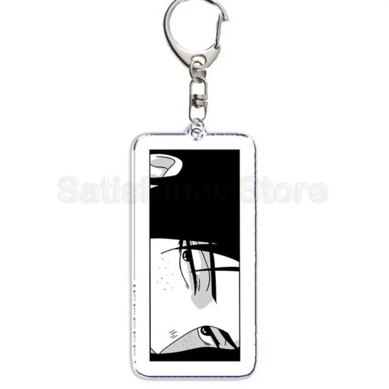 Anime Attacking of The Giants Levi Ackerman Allen Yeager Keychain Pendant Role Playing Double Sided Acrylic Keyring Jewelry Prop