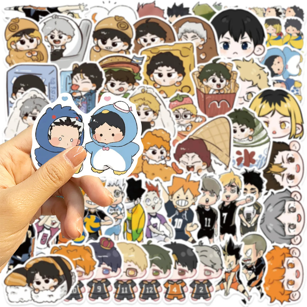 10/50PCS Volleyball Haikyuu! Graffiti Stickers Anime for Phone Bottle Scrapbook Travel Bag DIY Aesthetic Decals Creative Gifts