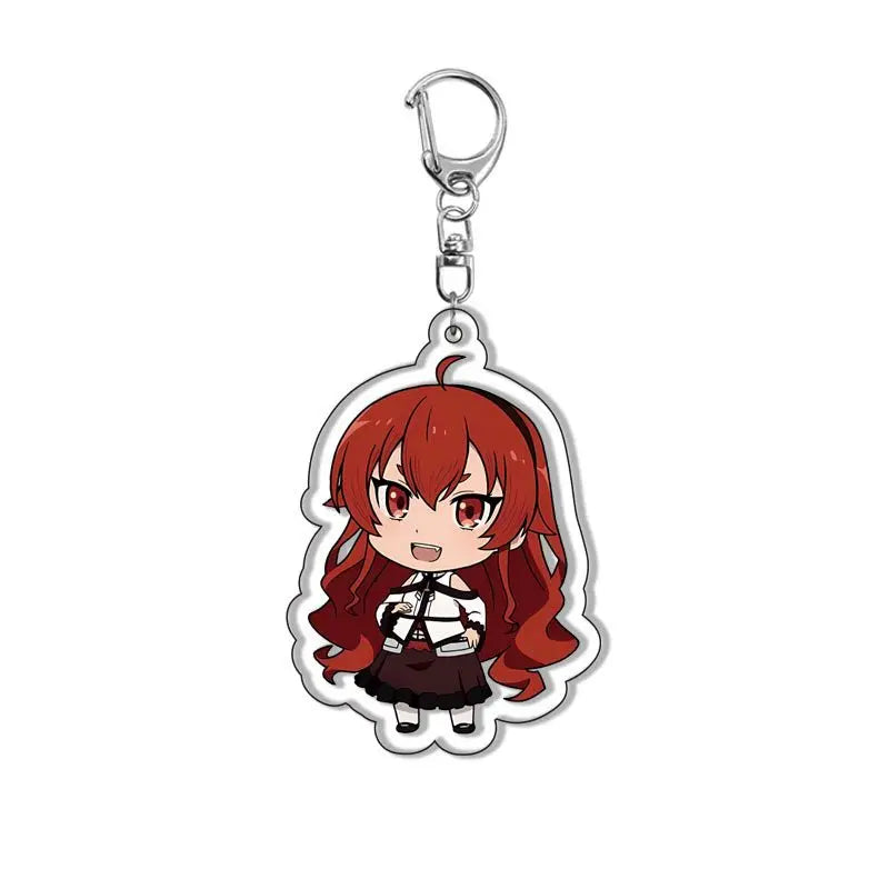 Anime Mushoku Tensei：Jobless Reincarnation Keychain Cartoon Figure Roxy Sylphiette Eris Boreas Greyrat Key Ring Jewelry Gifts
