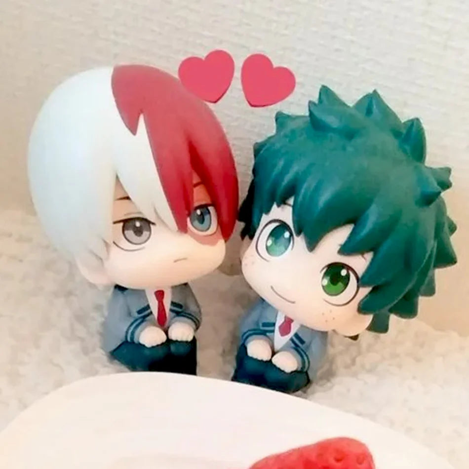 PVC | (MHA):Izuku Midoriya/Katsuki Bakugo/Todoroki Shoto/Toga Himiko My Hero Academia Cute Chibi PVC Figurine | Collectible Toy