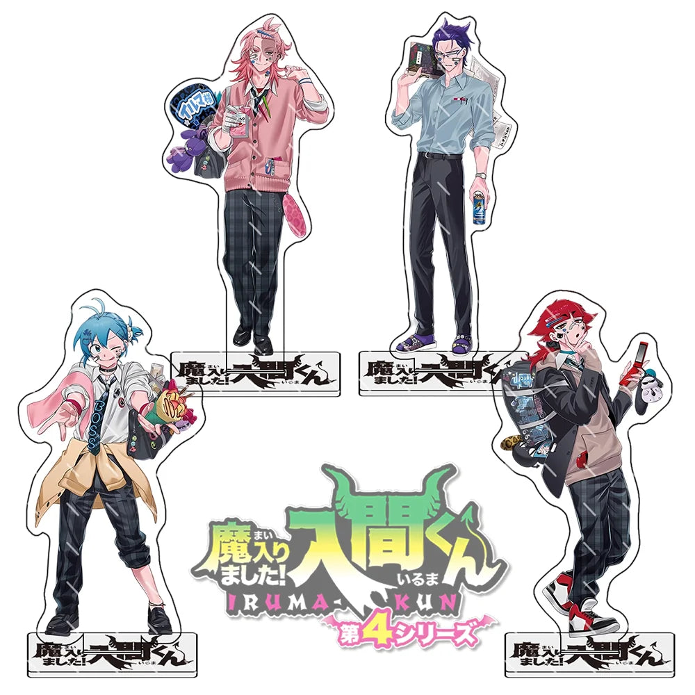 Welcome to Demon School! Iruma-kun 15cm Acrylic Stand keychain Asmodeus Alice School Style Anime Collectible for Desk Decor Gift